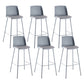 Contemporary Style Bar-stool Metal Counter Bar Stool for Home Blue Set of 6 Clearhalo 'Bar Furniture' 'Bar Stools' 'bar_stools' 'Furniture' 'furniture_bar_stools' 'Kitchen & Dining Furniture' 5006523