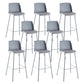 Contemporary Style Bar-stool Metal Counter Bar Stool for Home Blue Set of 8 Clearhalo 'Bar Furniture' 'Bar Stools' 'bar_stools' 'Furniture' 'furniture_bar_stools' 'Kitchen & Dining Furniture' 5006524