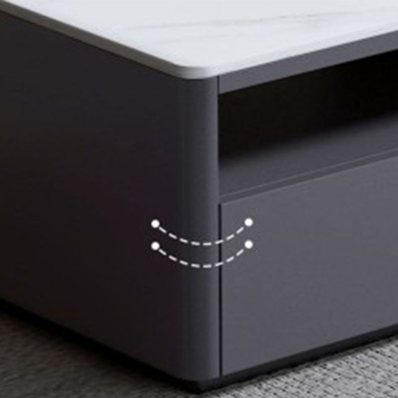 Square Marble Coffee Table Coffee 2 Nesting Coffee Table Set Modern Cocktail Table Clearhalo 'Coffee & Accent Tables' 'Coffee Tables' 'coffee_tables' 'furn' 'furn_coffee_tables' 'Furniture' 'furniture_coffee_tables' 'Living Room Furniture' 5006546