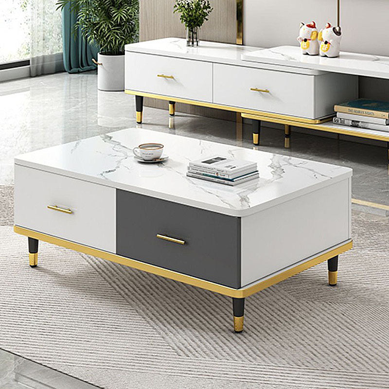 Modern Style Rectangular Design Toughened Glass Top Coffee Table Clearhalo 'Coffee & Accent Tables' 'Coffee Tables' 'coffee_tables' 'furn' 'furn_coffee_tables' 'Furniture' 'furniture_coffee_tables' 'Living Room Furniture' 5006552