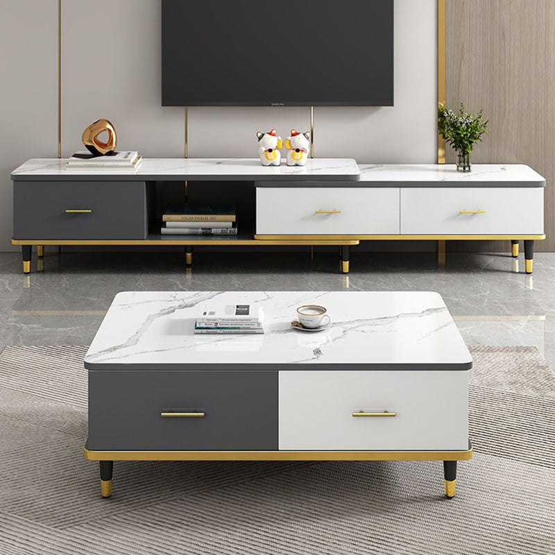 Modern Style Rectangular Design Toughened Glass Top Coffee Table Clearhalo 'Coffee & Accent Tables' 'Coffee Tables' 'coffee_tables' 'furn' 'furn_coffee_tables' 'Furniture' 'furniture_coffee_tables' 'Living Room Furniture' 5006553