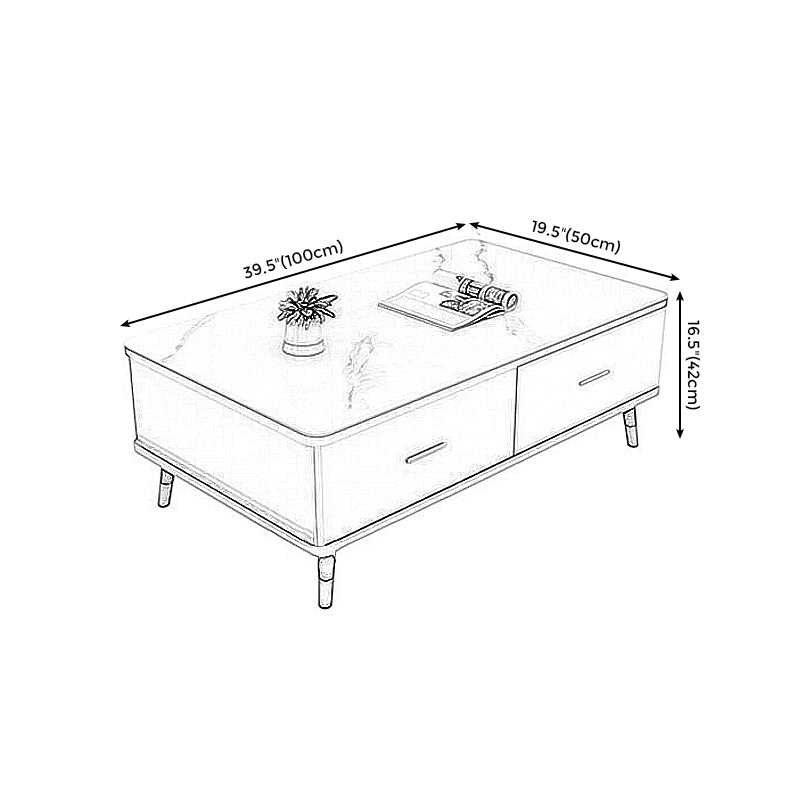 Modern Style Rectangular Design Toughened Glass Top Coffee Table Clearhalo 'Coffee & Accent Tables' 'Coffee Tables' 'coffee_tables' 'furn' 'furn_coffee_tables' 'Furniture' 'furniture_coffee_tables' 'Living Room Furniture' 5006558