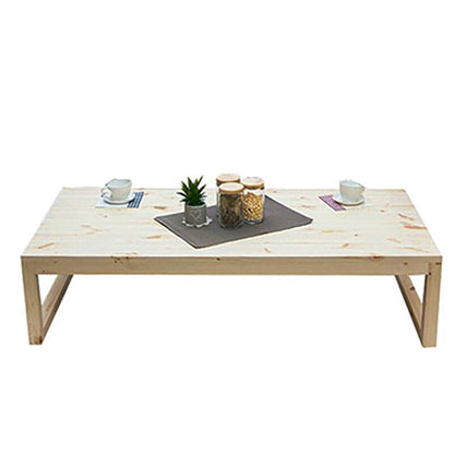 Sled Single Coffee Table Solid Wood Modern Rectangular Cocktail Table Natural Clearhalo 'Coffee & Accent Tables' 'Coffee Tables' 'coffee_tables' 'furn' 'furn_coffee_tables' 'Furniture' 'furniture_coffee_tables' 'Living Room Furniture' 5006566