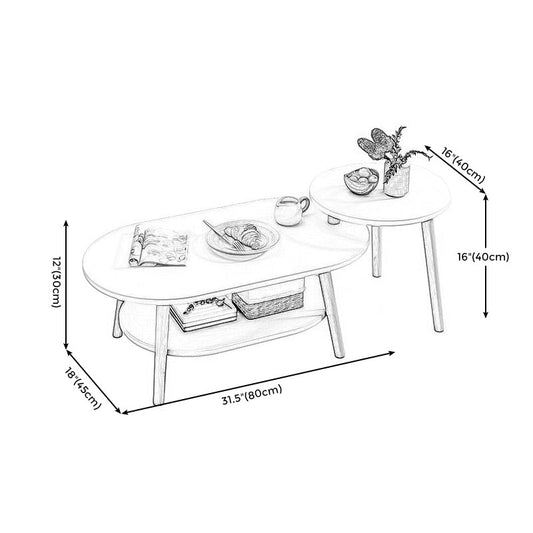 Rectangular Coffee Table with Modern Style Wood in White/wood Color Clearhalo 'Coffee & Accent Tables' 'Coffee Tables' 'coffee_tables' 'furn' 'furn_coffee_tables' 'Furniture' 'furniture_coffee_tables' 'Living Room Furniture' 5006625