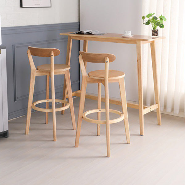 Scandinavian Rubberwood Home Stool Matte Finish Upholstered Bar Stools Clearhalo 'Bar Furniture' 'Bar Stools' 'bar_stools' 'furn' 'furn_bar_stools' 'Furniture' 'furniture_bar_stools' 'Kitchen & Dining Furniture' 5006627