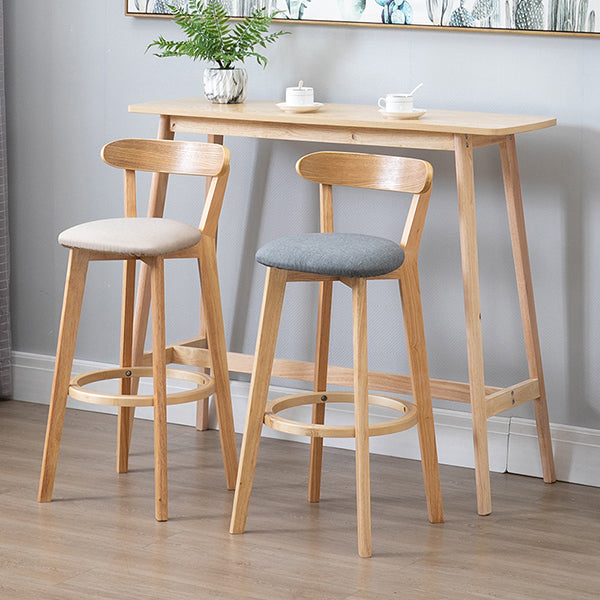 Scandinavian Rubberwood Home Stool Matte Finish Upholstered Bar Stools Clearhalo 'Bar Furniture' 'Bar Stools' 'bar_stools' 'furn' 'furn_bar_stools' 'Furniture' 'furniture_bar_stools' 'Kitchen & Dining Furniture' 5006631