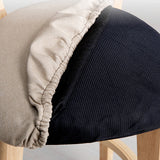 Scandinavian Rubberwood Home Stool Matte Finish Upholstered Bar Stools Clearhalo 'Bar Furniture' 'Bar Stools' 'bar_stools' 'furn' 'furn_bar_stools' 'Furniture' 'furniture_bar_stools' 'Kitchen & Dining Furniture' 5006635