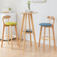 Scandinavian Rubberwood Home Stool Matte Finish Upholstered Bar Stools Clearhalo 'Bar Furniture' 'Bar Stools' 'bar_stools' 'furn' 'furn_bar_stools' 'Furniture' 'furniture_bar_stools' 'Kitchen & Dining Furniture' 5006639