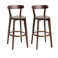 Scandinavian Rubberwood Home Stool Matte Finish Upholstered Bar Stools Walnut 2 Piece Set Clearhalo 'Bar Furniture' 'Bar Stools' 'bar_stools' 'furn' 'furn_bar_stools' 'Furniture' 'furniture_bar_stools' 'Kitchen & Dining Furniture' 5006662