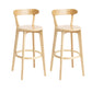 Scandinavian Rubberwood Home Stool Matte Finish Upholstered Bar Stools Wood 2 Piece Set Clearhalo 'Bar Furniture' 'Bar Stools' 'bar_stools' 'furn' 'furn_bar_stools' 'Furniture' 'furniture_bar_stools' 'Kitchen & Dining Furniture' 5006678