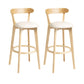 Scandinavian Rubberwood Home Stool Matte Finish Upholstered Bar Stools White 2 Piece Set Clearhalo 'Bar Furniture' 'Bar Stools' 'bar_stools' 'furn' 'furn_bar_stools' 'Furniture' 'furniture_bar_stools' 'Kitchen & Dining Furniture' 5006682