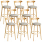 Scandinavian Rubberwood Home Stool Matte Finish Upholstered Bar Stools Grey 8 Piece Set Clearhalo 'Bar Furniture' 'Bar Stools' 'bar_stools' 'furn' 'furn_bar_stools' 'Furniture' 'furniture_bar_stools' 'Kitchen & Dining Furniture' 5006693