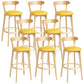 Scandinavian Rubberwood Home Stool Matte Finish Upholstered Bar Stools Light Yellow 8 Piece Set Clearhalo 'Bar Furniture' 'Bar Stools' 'bar_stools' 'furn' 'furn_bar_stools' 'Furniture' 'furniture_bar_stools' 'Kitchen & Dining Furniture' 5006705