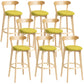 Scandinavian Rubberwood Home Stool Matte Finish Upholstered Bar Stools Green 8 Piece Set Clearhalo 'Bar Furniture' 'Bar Stools' 'bar_stools' 'furn' 'furn_bar_stools' 'Furniture' 'furniture_bar_stools' 'Kitchen & Dining Furniture' 5006709