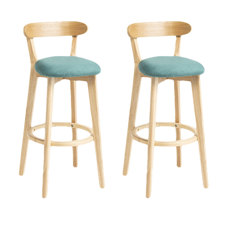 Scandinavian Rubberwood Home Stool Matte Finish Upholstered Bar Stools Mint Green 2 Piece Set Clearhalo 'Bar Furniture' 'Bar Stools' 'bar_stools' 'furn' 'furn_bar_stools' 'Furniture' 'furniture_bar_stools' 'Kitchen & Dining Furniture' 5006710