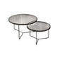 Pedestal Base Iron Coffee Table Included Round 2 Nesting Cocktail Table in Clear Clearhalo 'Coffee & Accent Tables' 'Coffee Tables' 'coffee_tables' 'furn' 'furn_coffee_tables' 'Furniture' 'furniture_coffee_tables' 'Living Room Furniture' 5006721