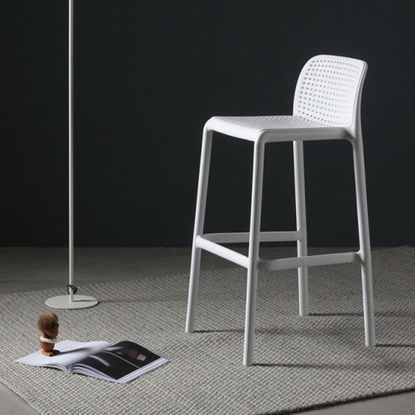 Contemporary Bristol Stackable Stool Matte Finish Plastic Barstool Clearhalo 'Bar Furniture' 'Bar Stools' 'bar_stools' 'furn' 'furn_bar_stools' 'Furniture' 'furniture_bar_stools' 'Kitchen & Dining Furniture' 5006728