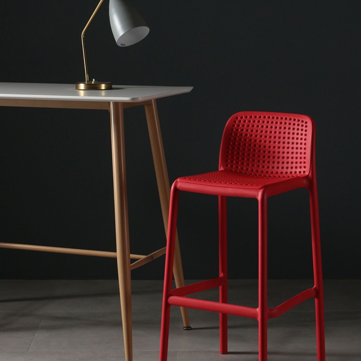 Contemporary Bristol Stackable Stool Matte Finish Plastic Barstool Clearhalo 'Bar Furniture' 'Bar Stools' 'bar_stools' 'furn' 'furn_bar_stools' 'Furniture' 'furniture_bar_stools' 'Kitchen & Dining Furniture' 5006729