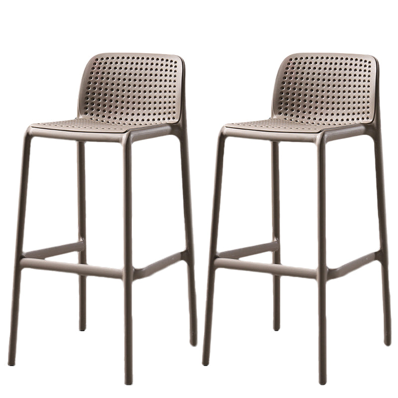 Contemporary Bristol Stackable Stool Matte Finish Plastic Barstool Khaki 2 Piece Set Clearhalo 'Bar Furniture' 'Bar Stools' 'bar_stools' 'furn' 'furn_bar_stools' 'Furniture' 'furniture_bar_stools' 'Kitchen & Dining Furniture' 5006730