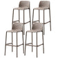 Contemporary Bristol Stackable Stool Matte Finish Plastic Barstool Khaki 4 Piece Set Clearhalo 'Bar Furniture' 'Bar Stools' 'bar_stools' 'furn' 'furn_bar_stools' 'Furniture' 'furniture_bar_stools' 'Kitchen & Dining Furniture' 5006731