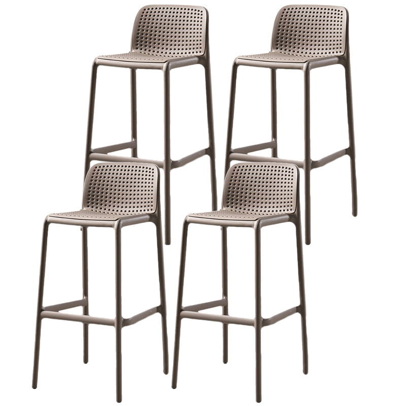 Contemporary Bristol Stackable Stool Matte Finish Plastic Barstool Khaki 4 Piece Set Clearhalo 'Bar Furniture' 'Bar Stools' 'bar_stools' 'furn' 'furn_bar_stools' 'Furniture' 'furniture_bar_stools' 'Kitchen & Dining Furniture' 5006731