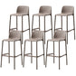 Contemporary Bristol Stackable Stool Matte Finish Plastic Barstool Khaki 6 Piece Set Clearhalo 'Bar Furniture' 'Bar Stools' 'bar_stools' 'furn' 'furn_bar_stools' 'Furniture' 'furniture_bar_stools' 'Kitchen & Dining Furniture' 5006733