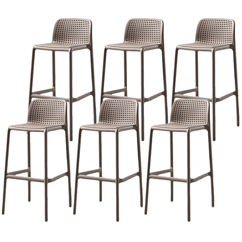 Contemporary Bristol Stackable Stool Matte Finish Plastic Barstool Khaki 6 Piece Set Clearhalo 'Bar Furniture' 'Bar Stools' 'bar_stools' 'furn' 'furn_bar_stools' 'Furniture' 'furniture_bar_stools' 'Kitchen & Dining Furniture' 5006733