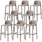 Contemporary Bristol Stackable Stool Matte Finish Plastic Barstool Khaki 8 Piece Set Clearhalo 'Bar Furniture' 'Bar Stools' 'bar_stools' 'furn' 'furn_bar_stools' 'Furniture' 'furniture_bar_stools' 'Kitchen & Dining Furniture' 5006736