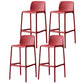 Contemporary Bristol Stackable Stool Matte Finish Plastic Barstool Red 4 Piece Set Clearhalo 'Bar Furniture' 'Bar Stools' 'bar_stools' 'furn' 'furn_bar_stools' 'Furniture' 'furniture_bar_stools' 'Kitchen & Dining Furniture' 5006741