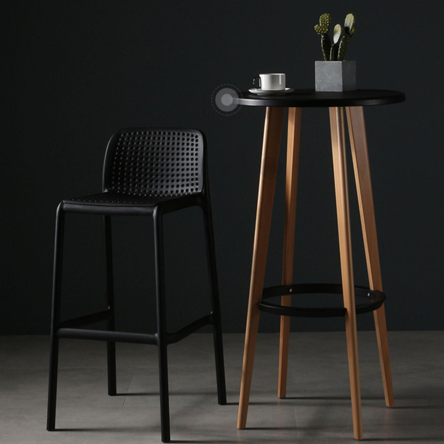 Contemporary Bristol Stackable Stool Matte Finish Plastic Barstool Clearhalo 'Bar Furniture' 'Bar Stools' 'bar_stools' 'furn' 'furn_bar_stools' 'Furniture' 'furniture_bar_stools' 'Kitchen & Dining Furniture' 5006745