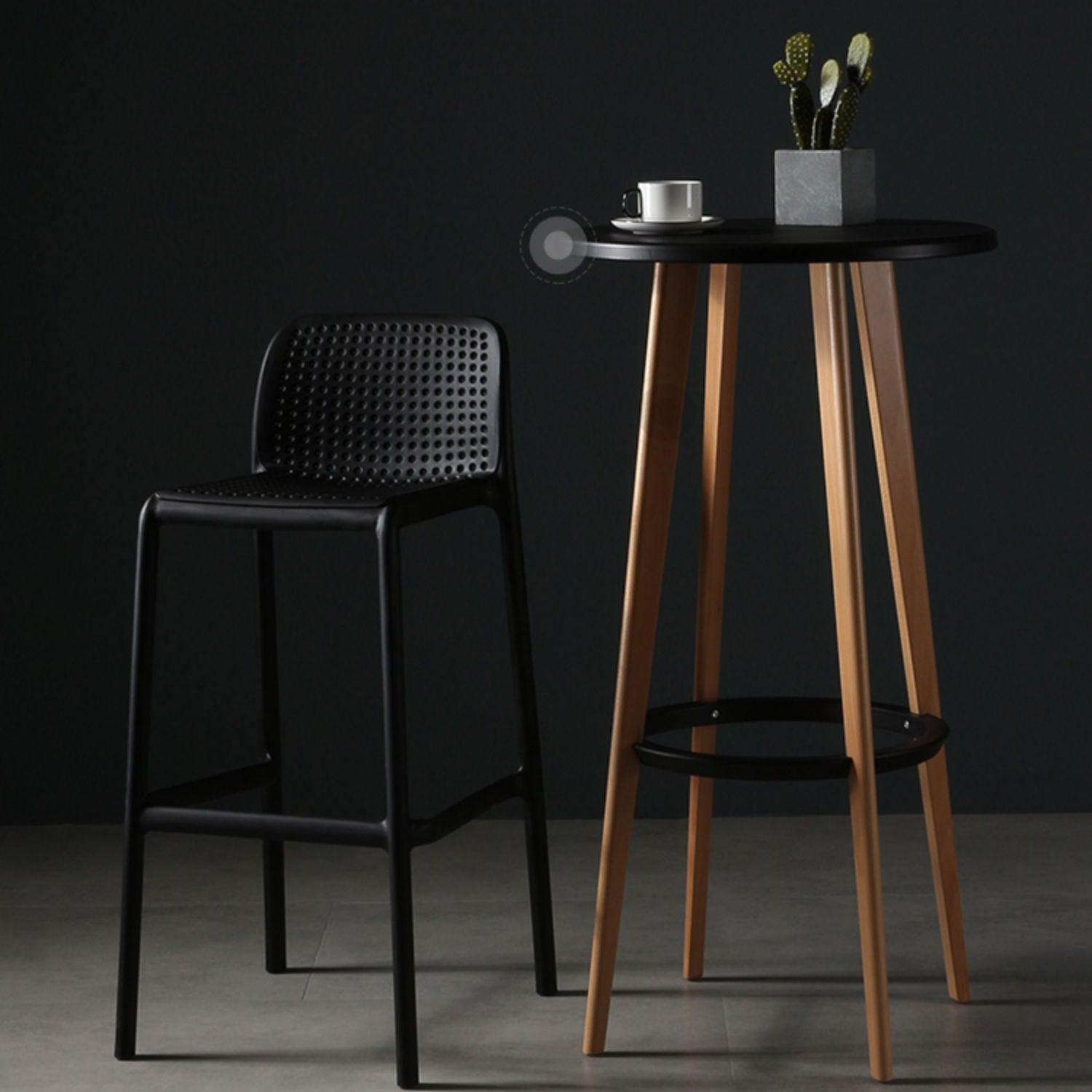 Contemporary Bristol Stackable Stool Matte Finish Plastic Barstool Clearhalo 'Bar Furniture' 'Bar Stools' 'bar_stools' 'furn' 'furn_bar_stools' 'Furniture' 'furniture_bar_stools' 'Kitchen & Dining Furniture' 5006745