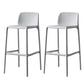 Contemporary Bristol Stackable Stool Matte Finish Plastic Barstool White 2 Piece Set Clearhalo 'Bar Furniture' 'Bar Stools' 'bar_stools' 'furn' 'furn_bar_stools' 'Furniture' 'furniture_bar_stools' 'Kitchen & Dining Furniture' 5006747