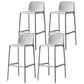 Contemporary Bristol Stackable Stool Matte Finish Plastic Barstool White 4 Piece Set Clearhalo 'Bar Furniture' 'Bar Stools' 'bar_stools' 'furn' 'furn_bar_stools' 'Furniture' 'furniture_bar_stools' 'Kitchen & Dining Furniture' 5006748