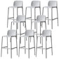 Contemporary Bristol Stackable Stool Matte Finish Plastic Barstool White 8 Piece Set Clearhalo 'Bar Furniture' 'Bar Stools' 'bar_stools' 'furn' 'furn_bar_stools' 'Furniture' 'furniture_bar_stools' 'Kitchen & Dining Furniture' 5006750
