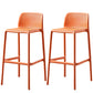 Contemporary Bristol Stackable Stool Matte Finish Plastic Barstool Orange 2 Piece Set Clearhalo 'Bar Furniture' 'Bar Stools' 'bar_stools' 'furn' 'furn_bar_stools' 'Furniture' 'furniture_bar_stools' 'Kitchen & Dining Furniture' 5006751