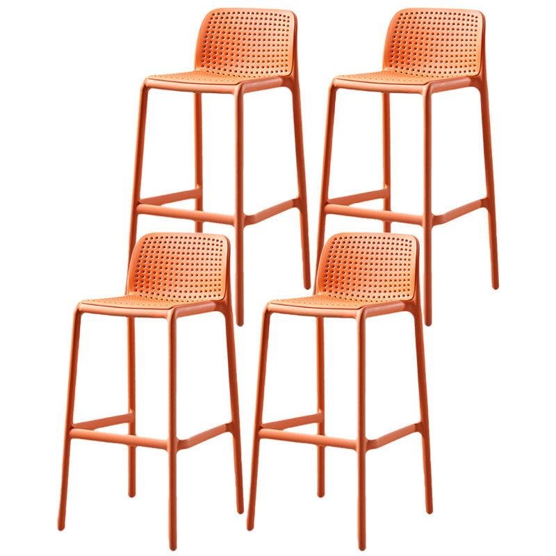Contemporary Bristol Stackable Stool Matte Finish Plastic Barstool Orange 4 Piece Set Clearhalo 'Bar Furniture' 'Bar Stools' 'bar_stools' 'furn' 'furn_bar_stools' 'Furniture' 'furniture_bar_stools' 'Kitchen & Dining Furniture' 5006752