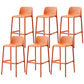 Contemporary Bristol Stackable Stool Matte Finish Plastic Barstool Orange 6 Piece Set Clearhalo 'Bar Furniture' 'Bar Stools' 'bar_stools' 'furn' 'furn_bar_stools' 'Furniture' 'furniture_bar_stools' 'Kitchen & Dining Furniture' 5006753