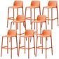 Contemporary Bristol Stackable Stool Matte Finish Plastic Barstool Orange 8 Piece Set Clearhalo 'Bar Furniture' 'Bar Stools' 'bar_stools' 'furn' 'furn_bar_stools' 'Furniture' 'furniture_bar_stools' 'Kitchen & Dining Furniture' 5006754