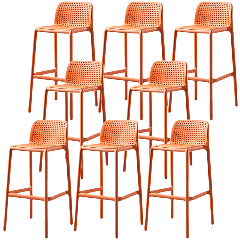Contemporary Bristol Stackable Stool Matte Finish Plastic Barstool Orange 8 Piece Set Clearhalo 'Bar Furniture' 'Bar Stools' 'bar_stools' 'furn' 'furn_bar_stools' 'Furniture' 'furniture_bar_stools' 'Kitchen & Dining Furniture' 5006754