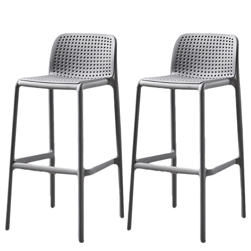 Contemporary Bristol Stackable Stool Matte Finish Plastic Barstool Grey 2 Piece Set Clearhalo 'Bar Furniture' 'Bar Stools' 'bar_stools' 'furn' 'furn_bar_stools' 'Furniture' 'furniture_bar_stools' 'Kitchen & Dining Furniture' 5006755