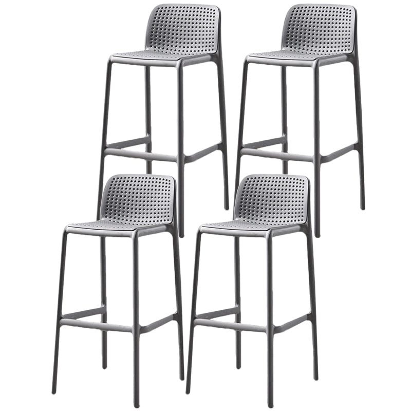 Contemporary Bristol Stackable Stool Matte Finish Plastic Barstool Grey 4 Piece Set Clearhalo 'Bar Furniture' 'Bar Stools' 'bar_stools' 'furn' 'furn_bar_stools' 'Furniture' 'furniture_bar_stools' 'Kitchen & Dining Furniture' 5006756