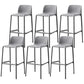 Contemporary Bristol Stackable Stool Matte Finish Plastic Barstool Grey 6 Piece Set Clearhalo 'Bar Furniture' 'Bar Stools' 'bar_stools' 'furn' 'furn_bar_stools' 'Furniture' 'furniture_bar_stools' 'Kitchen & Dining Furniture' 5006757