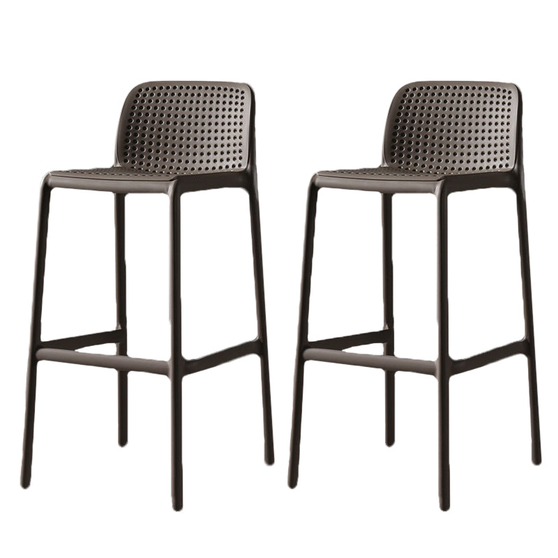 Contemporary Bristol Stackable Stool Matte Finish Plastic Barstool Brown 2 Piece Set Clearhalo 'Bar Furniture' 'Bar Stools' 'bar_stools' 'furn' 'furn_bar_stools' 'Furniture' 'furniture_bar_stools' 'Kitchen & Dining Furniture' 5006759