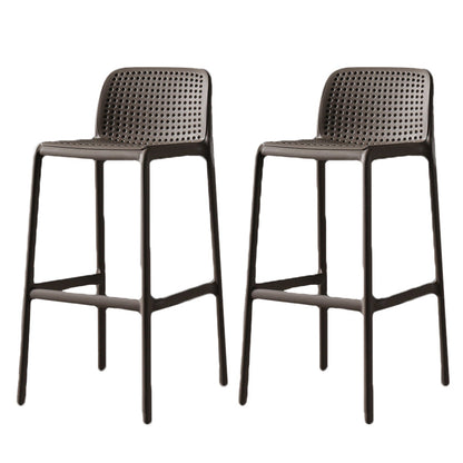 Contemporary Bristol Stackable Stool Matte Finish Plastic Barstool Brown 2 Piece Set Clearhalo 'Bar Furniture' 'Bar Stools' 'bar_stools' 'furn' 'furn_bar_stools' 'Furniture' 'furniture_bar_stools' 'Kitchen & Dining Furniture' 5006759