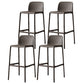 Contemporary Bristol Stackable Stool Matte Finish Plastic Barstool Brown 4 Piece Set Clearhalo 'Bar Furniture' 'Bar Stools' 'bar_stools' 'furn' 'furn_bar_stools' 'Furniture' 'furniture_bar_stools' 'Kitchen & Dining Furniture' 5006760