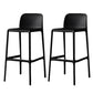 Contemporary Bristol Stackable Stool Matte Finish Plastic Barstool Black 2 Piece Set Clearhalo 'Bar Furniture' 'Bar Stools' 'bar_stools' 'furn' 'furn_bar_stools' 'Furniture' 'furniture_bar_stools' 'Kitchen & Dining Furniture' 5006763