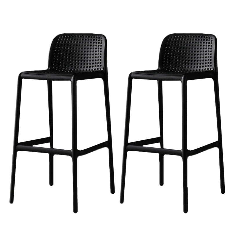 Contemporary Bristol Stackable Stool Matte Finish Plastic Barstool Black 2 Piece Set Clearhalo 'Bar Furniture' 'Bar Stools' 'bar_stools' 'furn' 'furn_bar_stools' 'Furniture' 'furniture_bar_stools' 'Kitchen & Dining Furniture' 5006763