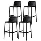 Contemporary Bristol Stackable Stool Matte Finish Plastic Barstool Black 4 Piece Set Clearhalo 'Bar Furniture' 'Bar Stools' 'bar_stools' 'furn' 'furn_bar_stools' 'Furniture' 'furniture_bar_stools' 'Kitchen & Dining Furniture' 5006764