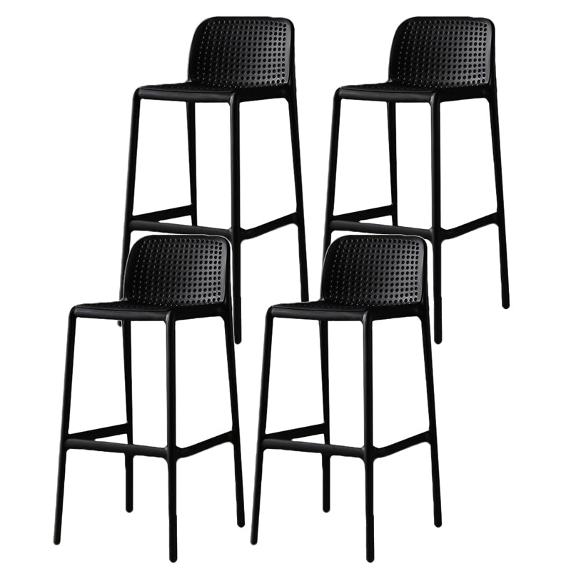 Contemporary Bristol Stackable Stool Matte Finish Plastic Barstool Black 4 Piece Set Clearhalo 'Bar Furniture' 'Bar Stools' 'bar_stools' 'furn' 'furn_bar_stools' 'Furniture' 'furniture_bar_stools' 'Kitchen & Dining Furniture' 5006764