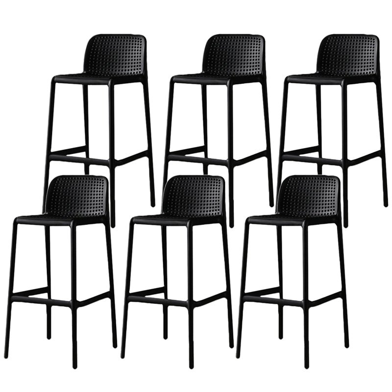Contemporary Bristol Stackable Stool Matte Finish Plastic Barstool Black 6 Piece Set Clearhalo 'Bar Furniture' 'Bar Stools' 'bar_stools' 'furn' 'furn_bar_stools' 'Furniture' 'furniture_bar_stools' 'Kitchen & Dining Furniture' 5006765